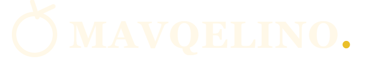 Mavqelino warm-ivory wordmark for the dark footer
